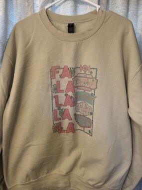 Cream Holiday 'Fa La La' Graphic Sweatshirt